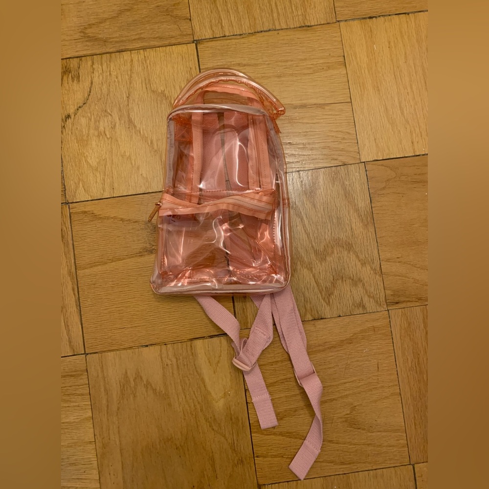 light pink “clear” backpack / stadium bag